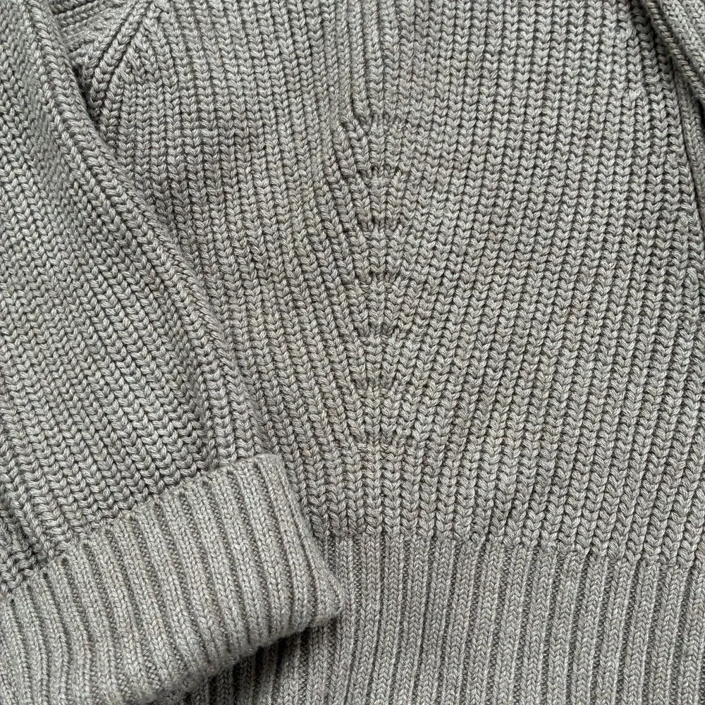 Mod Ref Quality Chunky Cropped Shrug Sweater Open Cardigan Neutral Basic Sz S